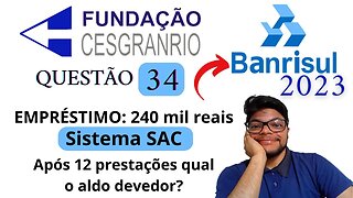 Questão 34 (BANRISUL 2023) Banca Cesgranrio | Sistema SAC | Para fugir dos riscos da pandemia