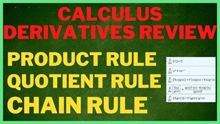 Power Rule, Product Rule, Quotient Rule, Chain Rule | Crash Course | AP Calculus AB/BC (Jae Academy)
