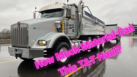 How Much Material Can You Legally Haul On This Kenworth T800 Surdyweld Truck & Trailer Dump Truck?