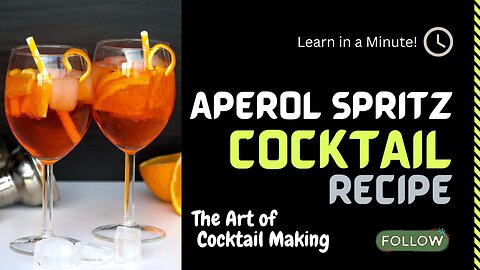 Quick Aperol Spritz Cocktail Recipe | LEARN in a Minute!