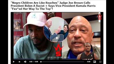 Negro Children Are Like Roaches Judge Joe Brown Calls President Biden A Racist Says Vice President