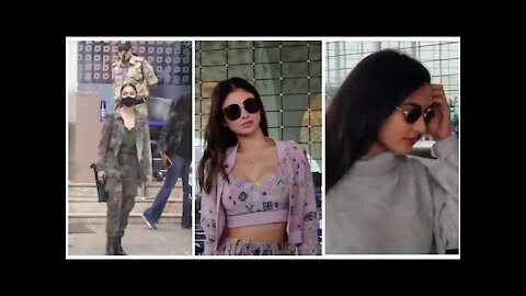 Alia Bhatt, Mouni Roy & Sonal Chauhan snapped at the Airport | SpotboyE