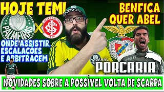 💥BOMBA!🚨 BENFICA QUER ABEL PRA 2024 🐷 NOVIDADES SOBRE SCARPA🐷 ZAGUEIRO PODE VIR🐷HOJE TEM PALMEIRAS