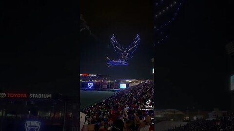 #usaf #airforce drone show at #fcdallas