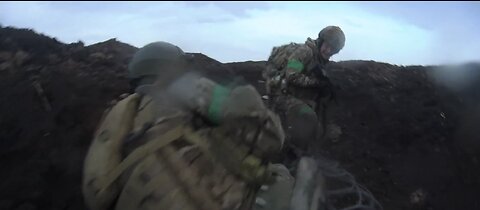 Ukraine war GoPro Trench ASSAULT on Russians positions near Bakhmut