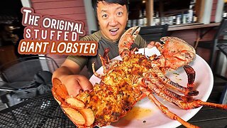 Tasting The ORIGINAL Stuffed Lobster in Portland Maine