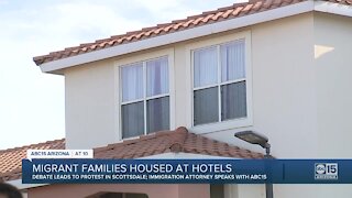 Migrant families housed at Valley hotels