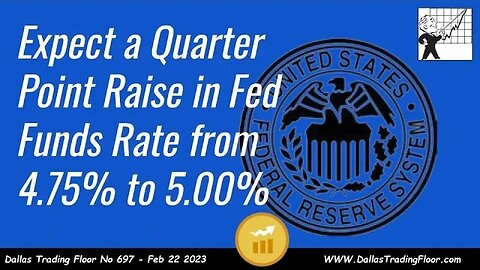 Expect a Quarter Point Raise in Fed Funds Rate from 4.75% to 5.00%