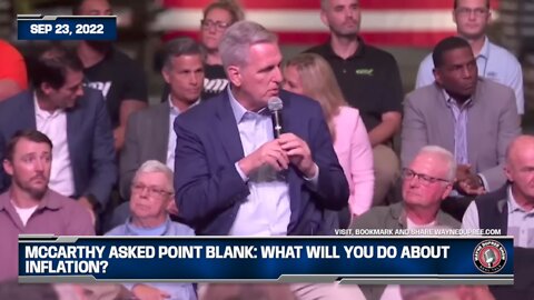 McCarthy Asked Point Blank: What Will You Do About Inflation?