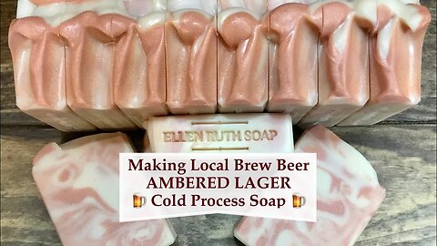 How I Make AMBERED LAGER🍺 Beer CP Soap w/ ITPS + How To bevel & Stamp bars | Ellen Ruth Soap
