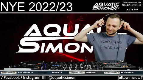 Aquatic Simon LIVE - New Year's Eve 2022/23 stream - Trance Classics