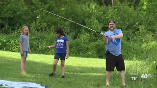 Shawnee Mission Park filled with families enjoying holiday weekend