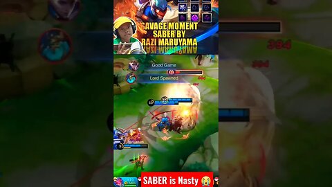 SABER Sword is Nasty Bruh😭 #savage #saber #speedof sword #mobilelegends #memes #motivation