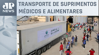 Terceiro comboio de caminhões com ajuda humanitária entra na Faixa de Gaza