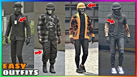 Top 4 Easy To Make Male Tryhard Outfits Using Clothing Glitches #20 (GTA Online)