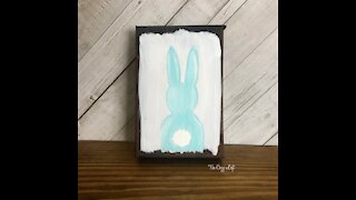 Speed Paint - Acrylic Easter Bunny Rabbit on Canvas