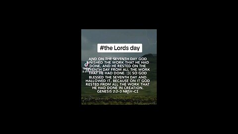 Genesis 2:2-3 theLords day