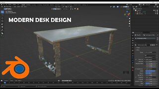 Modern Desk Design - Blender Tutorial #blender