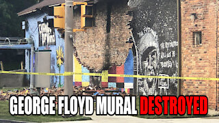 George Floyd Mural DESTROYED by Lightning Hit?