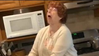 Girl plays poop prank on unsuspecting grandma