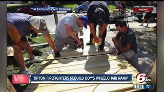 Tipton firefighters repair wheelchair ramp for 9-year-old