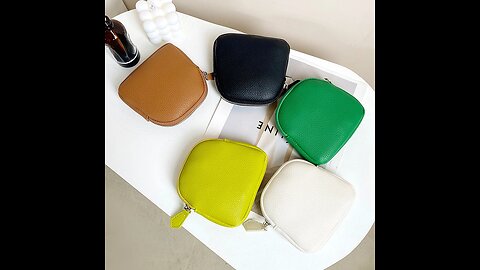 Solid Color Coin Purse Fashion Genuine Leather Coin Wallet