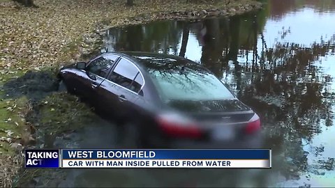 Car with driver inside pulled from water in West Bloomfield