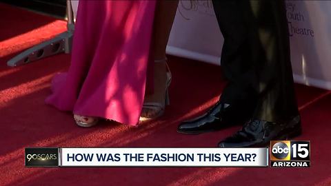 Fashion review at Valley theatre Oscars viewing party