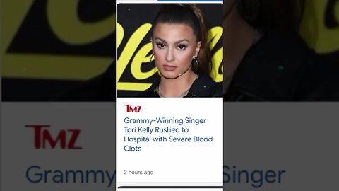 Grammy winner Tori Kelly rushed too the hospital for blood clots !