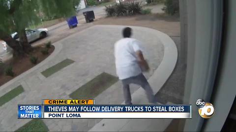Thieves may be following delivery trucks to steal packages