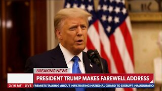President Trump Makes Farewell address