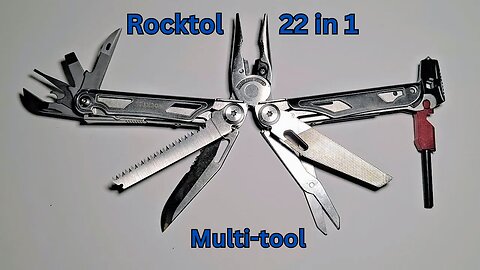 Rocktol 22 in 1 Multi-Tool, with Sheath