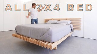 DIY Platform Bed Made from ONLY 2x4's!! | Modern Builds