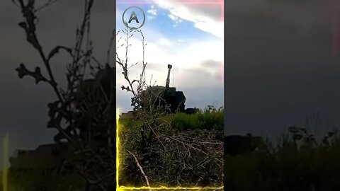 Polish self-propelled gun "KRAB" hits the occupier 🔥