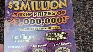 A Chance to Win $3,000,000 on this Scratch Off Lottery Ticket