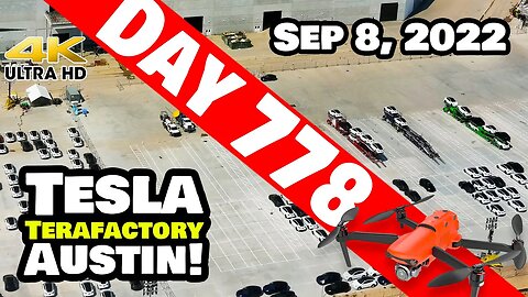 MODEL Ys FLYING OUT OF GIGA TEXAS! - Tesla Gigafactory Austin 4K Day 778 - 9/8/22 - Tesla Texas