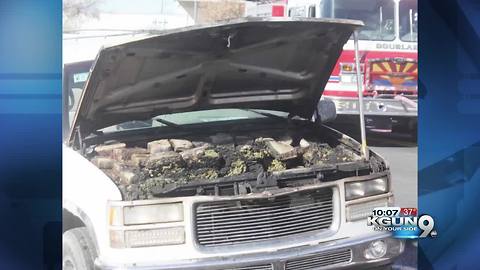 Douglas Police find marijuana in the hood of a car after it caught fire