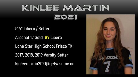 Kinlee Martin #7 Libero - 2020 NIT Triple Crown Kansas City Volleyball / Arsenal 17 Gold
