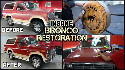 Deep Cleaning A BARN FIND Ford Bronco | First Wash In Years | Satisfying Car Detailing Restoration!