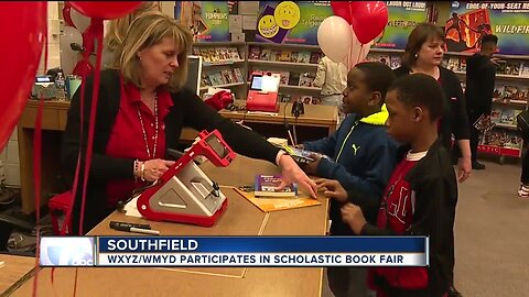 WXYZ/WMYD participates in Scholastic Book Fair at Southfield's Levey Middle School