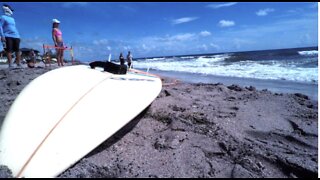 Boca Raton beachgoers ride the wave as threats of Hurricane Dorian lessen across the city