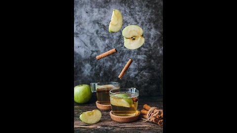How cut apple fruit design