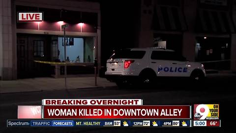 PD: Woman killed in Downtown alley
