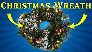 Mr Kiangci Pre-Lit Artificial Christmas Wreath for Front Door with Pine Cones (UNBOXING & REVIEW!)
