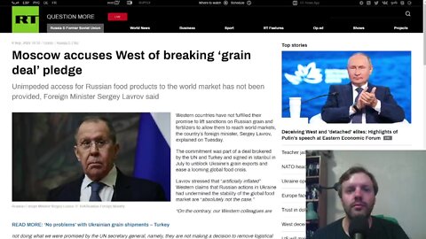 Russia getting short end of grain deal, not being able to export fertilizer and food products