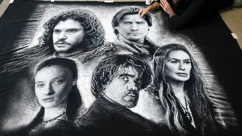 Artist uses salt to create incredibly realistic 'Game of Thrones' portrait