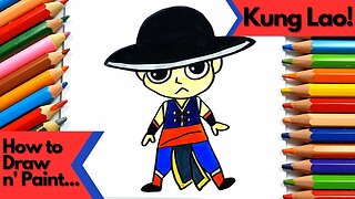 How to Draw and Paint Kung Lao from Mortal Kombat Chibi Version