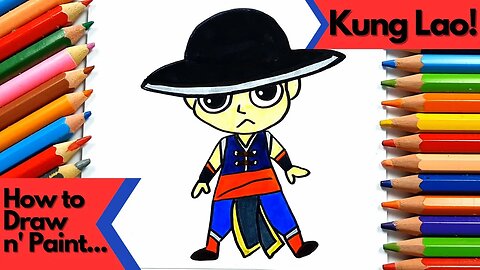 How to Draw and Paint Kung Lao from Mortal Kombat Chibi Version