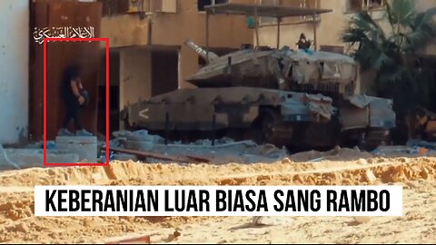 Sang Rambo Tanam Ranjau Dibelakang Tank Merkava