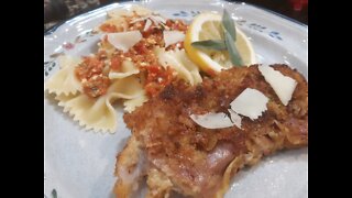 Date Night Dinners! My Veal Saltimbocca with Pasta Alla Checca